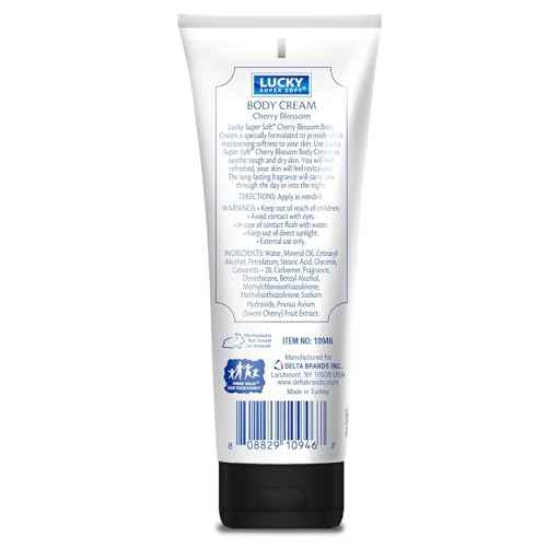 Lucky Super Soft Body Cream, Cherry Blossom, Deep Moisturizing to Soothe & Soften Skin, 6 oz, 3 Pack