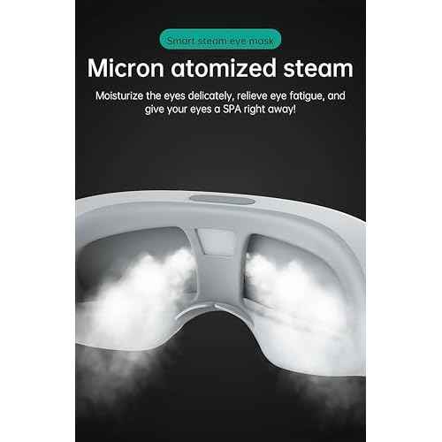 Eye Steamer for Dry Eye, Steam Therapy Mask 2 Levels, Adjustable Steam Eye Massager with Heat, Smart Hot & Cold Nano Mist Eye Moisturizing, Gifts for Women Men Mom Dad