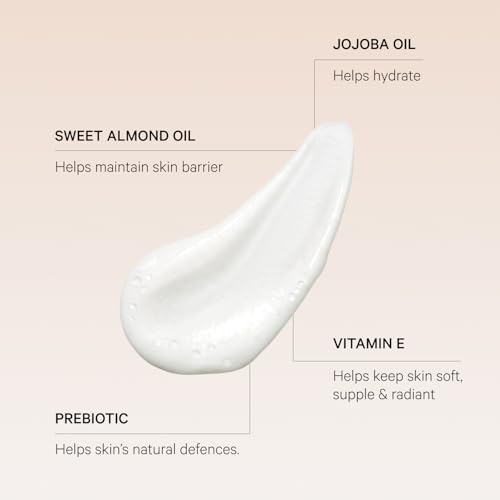 MZ SKIN Calming Cream Cleanser 3.4 fl oz - Gentle Omega-Rich Face Wash with Prebiotic Technology, Vitamin E to Sooth & Restore Skin Barrier for Sensitive & Redness Prone Skin, Fragrance Free