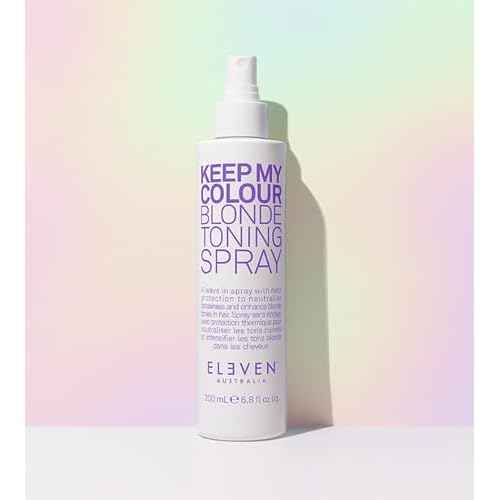 ELEVEN AUSTRALIA Keep My Colour Blonde Leave In Toning Spray - Purple Toner Hair Spray for Silver & Light Blonde Hair, Enhances Color for Brassy, Yellow Tones, Adds Shine, For Men & Women - 6.8 fl oz
