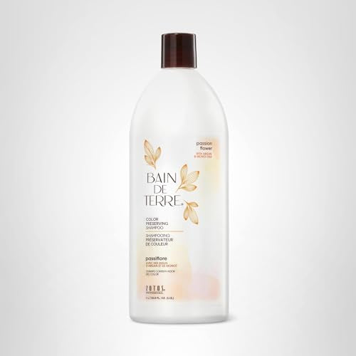 Bain de Terre Color Preserving Shampoo and Conditioner Set | Passion Flower | Protects & Maintains Color-Treated Hair | Paraben Free | Color-Safe | 33.8 Fl Oz | Packaging May Vary