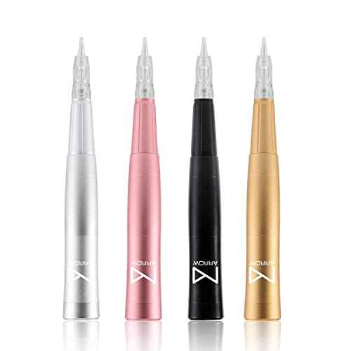 Arrow Wireless Permanent Makeup Tattoo Machine By Mellie Microblading - Powder Brows - Shading - Microshading - Brow Machine Compatible with M3 or Intelli Needle Cartridge (Machine, Black)
