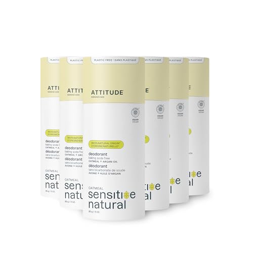 Attitude Sensitive Skin Deodorant Stick, Argan Oil, Aluminum Free, Vegan, Parabens Free, 3 Ounces (Pack Of 1)
