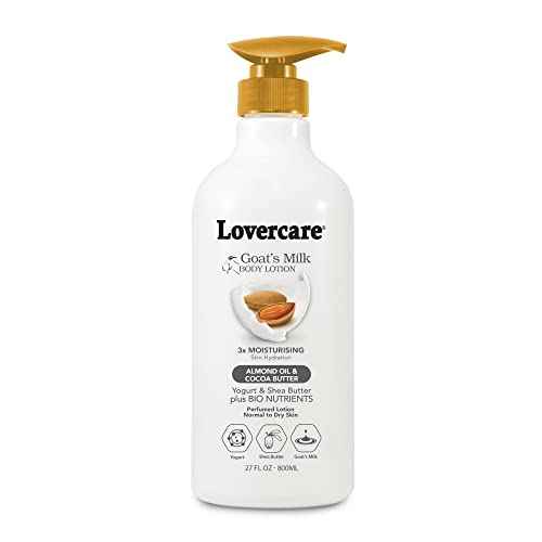 Lovercare Goat Milk Body Lotion for Dry Skin Almond Oil & Cocoa Butter 27.05oz (800ml) - Single¡¦
