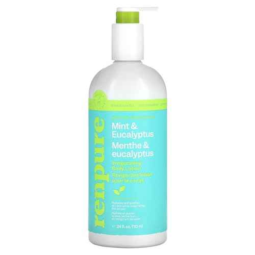 Renpure Fresh Mint and Eucalyptus Invigorating Body Lotion - Rich and Silky Formula - Improves Natural Moisture Barrier - Protects and Nourishes - Leaves Skin Feeling Soft and Smooth - 24 oz