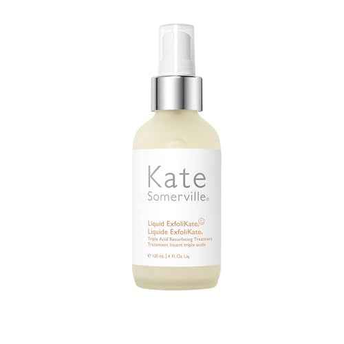 Kate Somerville Liquid ExfoliKate – Triple Acid Resurfacing Treatment, Clinically Formulated AHA Overnight Facial Exfoliator, Smooths Skin and Minimizes Pores, 4 Fl Oz