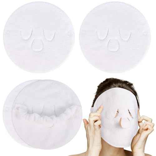 Face Steaming Towel, 4 Pack Reusable Face Towel Cold Hot Compress Facial Steamer Moisturizing Beauty Skin Care Spa Towels for Women Girls Skin Face Care Beauty Salons