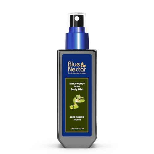 Blue Nectar Niraa Woody Oudh Body Mist for Hydrating Long Lasting Fragrance (100ml)