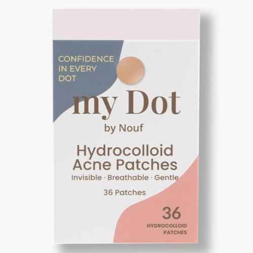 Dot by Nouf Acne Patch & Pimple Patches Fast Overnight Spot Treatment with Salicylic Acid & Tea Tree Oil Invisible Hydrocolloid, Ultra-Thin, Gentle 36 Count for Clear Skin