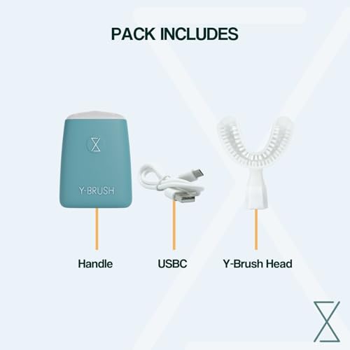 Y-Brush New 2025 Essential - Sonic Electric Toothbrush - 3 Months Battery Life with USB-C - 2 Brushing Modes - Clinically Proven - Adult