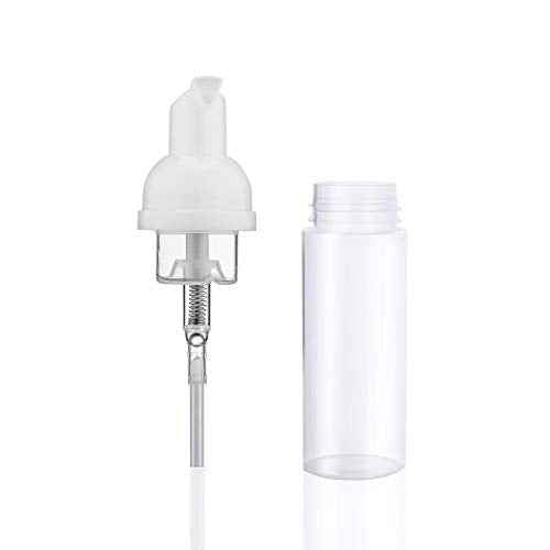 12 Pcs Empty Bottle Travel Soap Bottle | Plastic Foam Dispenser Bottle | Mini Foaming Soap Pump Dispenser for Cleaning, Travel, Cosmetics Packaging (2 oz)