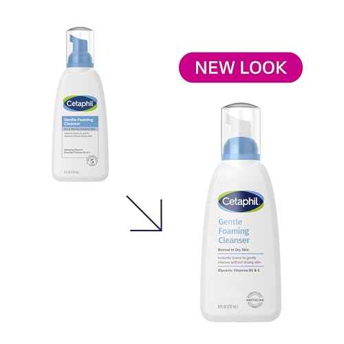Cetaphil Oil Free Gentle Foaming Cleanser For Dry to Normal, Sensitive Skin, 8oz Pack of 2, Made with Glycerin and Vitamins B5 and E, Dermatologist Tested, Hypoallergenic, Soap and Fragrance Free