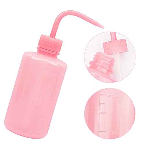 3 PCS Lash Shampoo Brush Sets With 1pcs 250 ML Plastic Satety Lash Tatoo Wash Bottles 2PCS Nose Blackhead Facial Cleaning Brush for Eyelash Extension Supplies (pink)