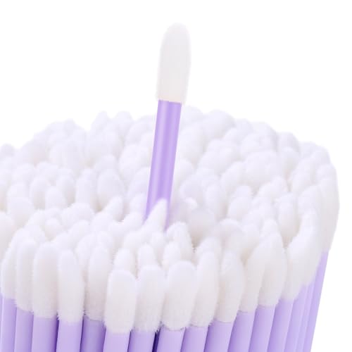 240 Pieces Disposable Lip Wands Lip Brushes,Lipstick Applicator Brushes Lip Gloss Wand,Soft Lint Free,Eyes & Lips Makeup Applicator Wands Tools£¨PURPLE£©