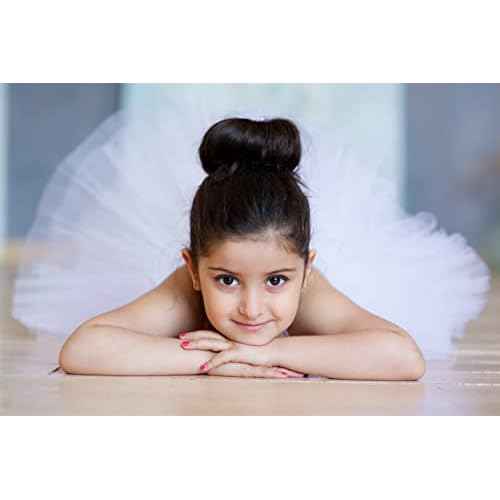 Styla Hair Small Donut Bun Maker for Kids Hair Buns - Easy Ballet and Sock Buns (6pc Brown 2 Inch Size)