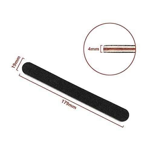 Nail File 10 PCS Professional Double Sided 100/180 Grit Nail Files Emery Board Black Manicure Pedicure Tool and Nail Buffering Files
