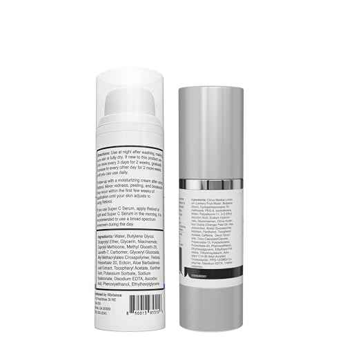 Vibriance Dynamic Duo Skincare Bundle | Super C Vitamin Serum, Retinol Skin Care Set - Age-Defying Night and Day Retinol and Vitamin C Serum for Face Routine Skincare Kit
