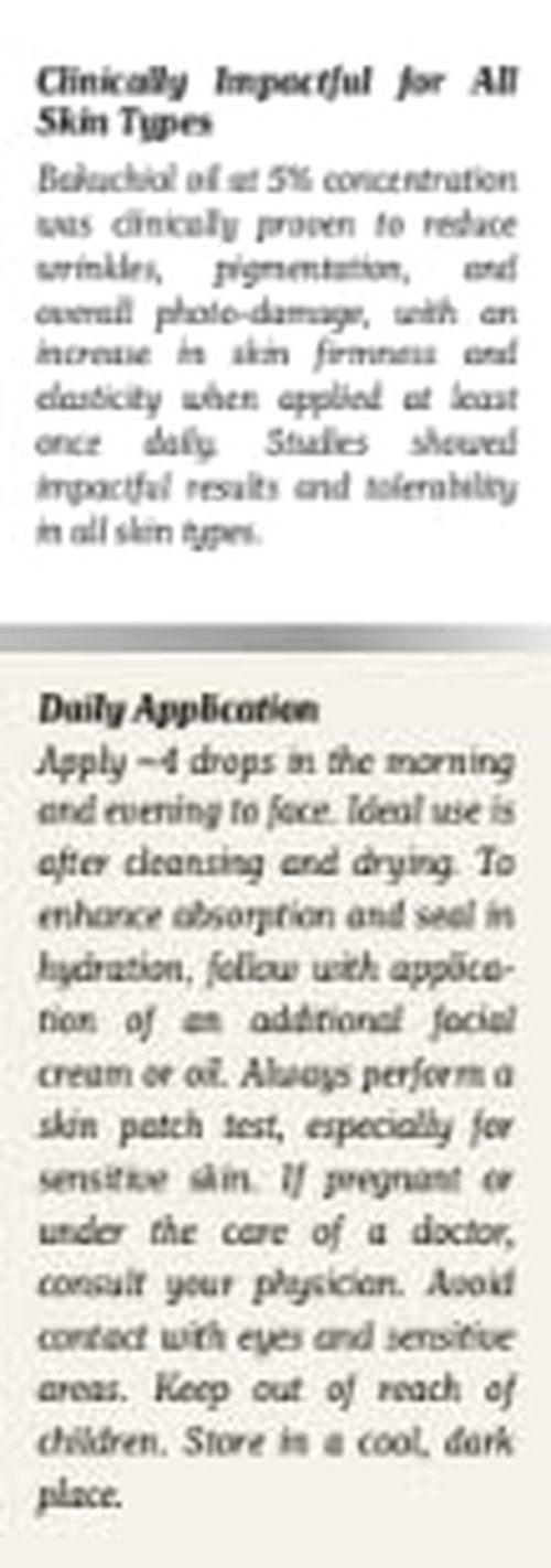 Gaia Body Care 5% Bakuchiol Oil Organic - Anti Aging, Anti Wrinkle, Reduces Fine Lines, Smooths Skin, Hydrates - Botanical Vegan - Natural Retinol Alternative Facial Oil (3.5oz, Unscented)