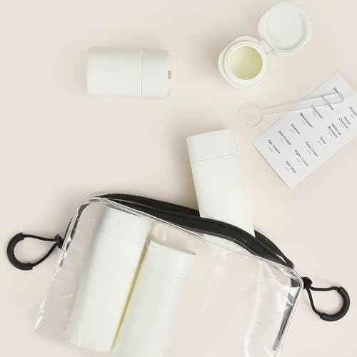 Travel Bottles for Toiletries, 5 Pack Travel Size Containers, TSA Approved Leak Proof - Refillable Silicone Toiletry Containers with Clear Bag for Shampoo, Conditioner & Lotion