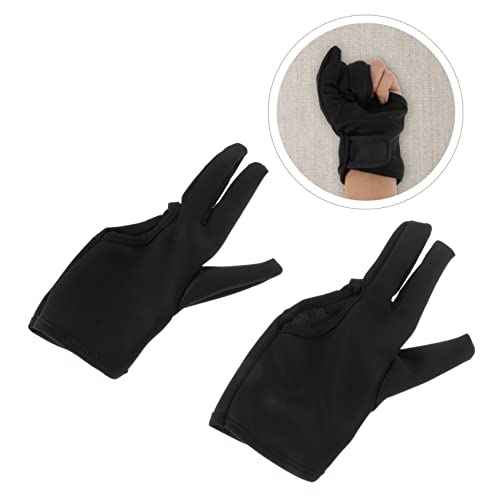 2pcs Hairdressing Gloves Protective Gloves High Temperature Heated Mittens Curling Wand 3 Finger Barber Glove Heat Protector Barber Shop Heat Protection Glove