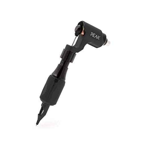 Peak - Tanza Rotary Tattoo Machine with Axi Grip - Black - Professional Cartridge Tattoo Machine, Lightweight Aluminum Design with Included Axi Grips