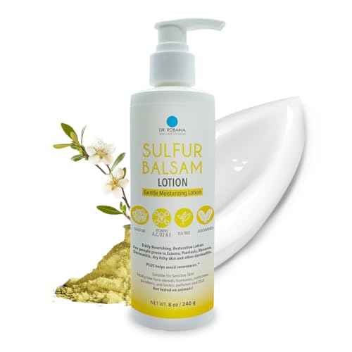 Dr. Robaina Sulfur Balsam Lotion ? Lightweight Moisturizer for Dry, Flaky & Itchy Skin ? Calms Redness, Supports Skin Barrier & Locks Hydration ? Shea Butter & Tea Tree ? 8 fl oz, USA Made