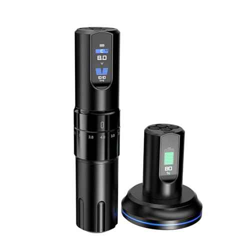 OG Dark Knight Rotary Tattoo Gun Machine with Adjustable Stroke,Wireless Tattoo Pen Machine with 2000mAh,Tattoo Machine Power LED Display Tattoo Equipment Supply for Professional Tattoo Artists