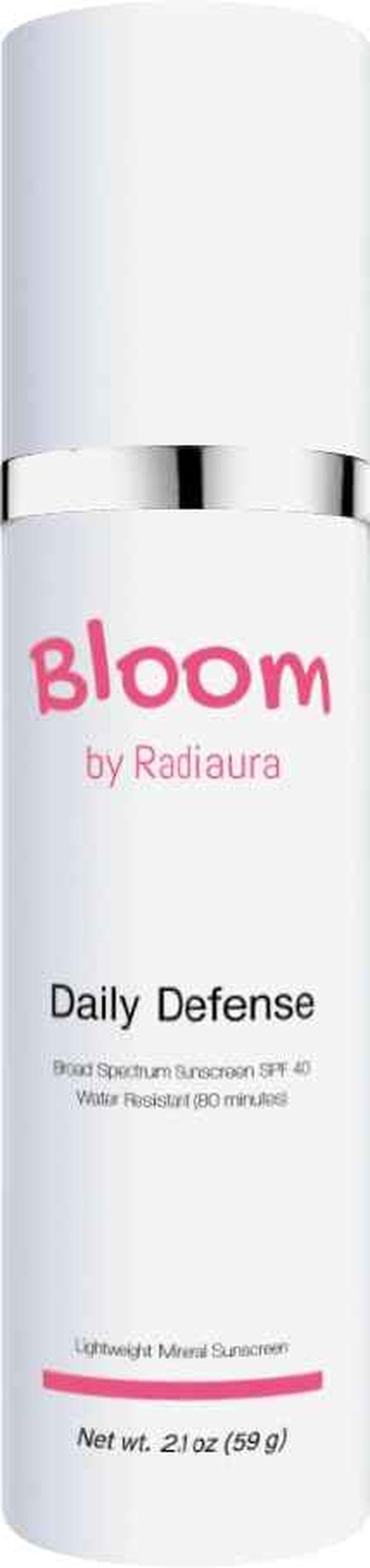 Bloom by Radiaura Daily Defense Broad Spectrum Sunscreen, SPF 40, Water Resistant 80 Minutes, 2.1 oz