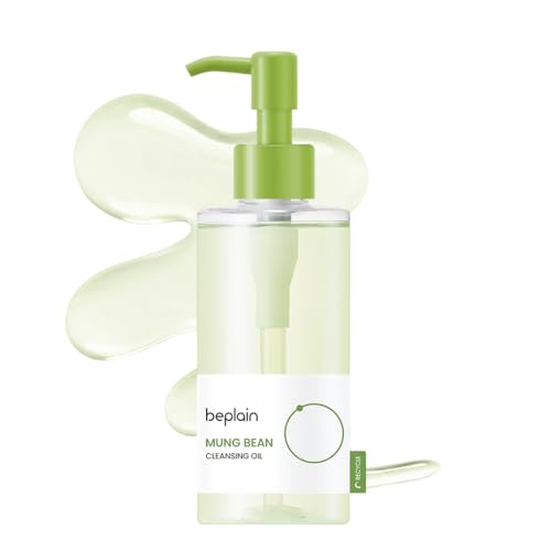 beplain Mung Bean Cleansing Oil(6.76fl.oz/200ml)| Fragrance-Free | Non-Comedogenic Tested| Makeup Blackhead Remover & Deep Pore Cleanser| Suitable for Sensitive Skin| Double Cleansing Korean Skincare