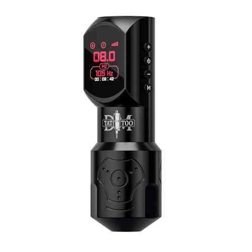 Tattoo Gun 4.0mm Stroke Length Wireless Tattoo Machine with Ultra OLED Display Screen Tattoo Pen with 1500mAh Battery Compact Lightweight Design for Tattoo Beginners and Artists