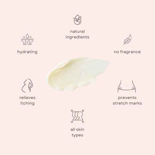 Organic Belly Butter for Pregnancy Stretch Mark Prevention and Treatment by Irene Organics - Award Winning Anti Stretch Mark Tummy Balm For Pregnancy and Postpartum 4oz - Hydrating Bump Cream