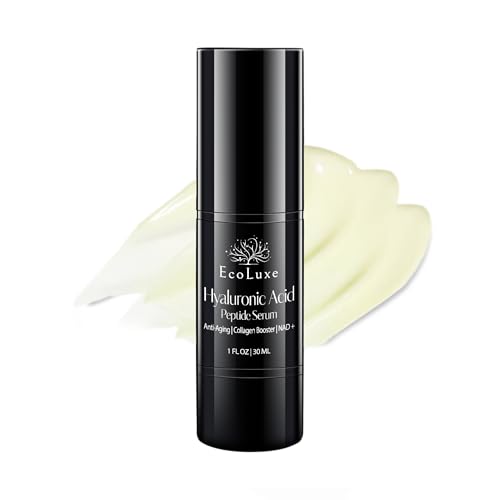 Hyaluronic Acid Peptide Serum ? 5x HA, NAD?, and Copper Peptides to Plump, Hydrate, and Firm. Boosts Radiance, Smooths Lines, and Supports Skin Renewal ? Clean Vegan Formula