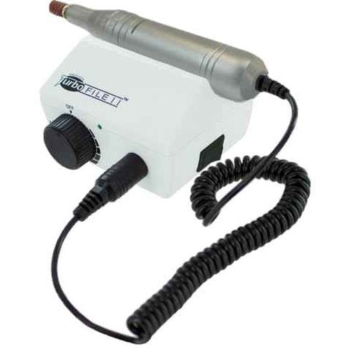 Medicool TurboFile II Electric Nail File -White Lightweight 30,000 RPM Quiet No Vibration Locking Chuck 3/32 Tools | TURBOFLEII