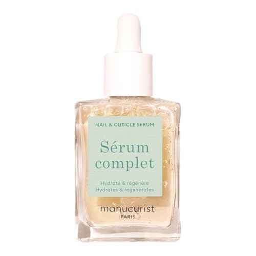 Manucurist - Complete Serum, Care for Damaged Nails and Cuticles, Hydrates and Regenerates Nails which Break Easily, Non-Greasy Gel Texture, Up to 86.5% Bio-sourced, Made in France, 0.5 fl oz