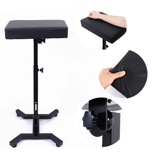 Adjustable Tattoo Armrest Stand Swivel Arm Rest Extra Thick Pad Non Slip Base