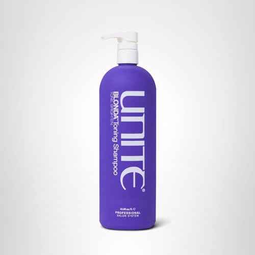 UNITE Hair - BLONDA Toning Shampoo - Purple Formula to Neutralize Brassiness & Brighten Blonde Tones - Ideal for Highlighted & Color-Treated Hair, 33 Fl Oz