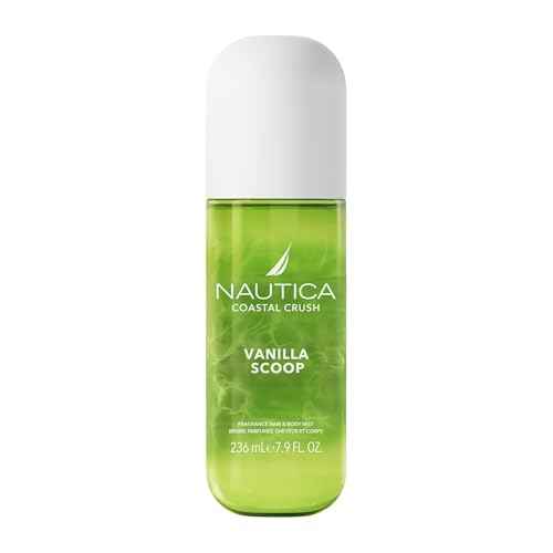Nautica Vanilla Scoop, a Decadent Gourmand Hair & Body Mist for Women, Notes of Pistachio, Cherry Blossom, and Vanilla, Long Lasting, 8.0 fl oz