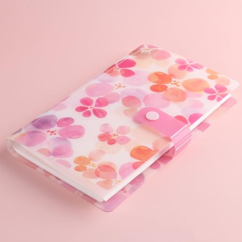 80 Slots Collecting Album for Nail Polish Strips Full Nail Wraps Toenail Stickers Empty Storage Binder Book Water Transfer Nail Decals Nail Art Stickers Storage Book (Flower, 3.7 * 5.1inch)