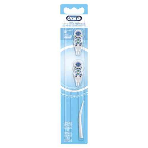 Oral-B Deep Clean Battery Powered Toothbrush Replacement Brush Heads Refill, Soft, 2 Count