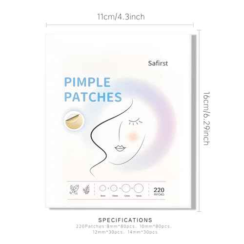 invisible pimple patches for face - acne patches, zit patches, Spot Stickers with Tea Tree and Salicylic Acid£¬4 Sizes (8mm, 10mm, 12mm & 14mm)£¬220 Count