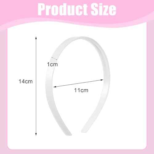 100 Pcs Bulk Headbands White Hair Band for Women Plastic Headband with Teeth for Girls Plain Hair Accessories Christmas Craft Plastic Headbands for DIY