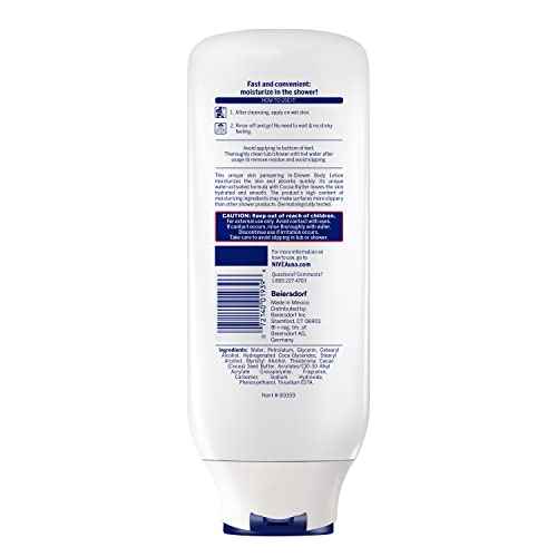 NIVEA Cocoa Butter In Shower Lotion, Body Lotion for Dry Skin, 3 Pack of 13.5 Fl Oz Bottles