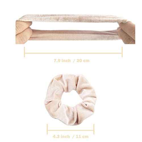 IVARYSS Velvet Scrunchies for Women, 12 Pcs Dark Colors Classic Elastic Thick Scrunchy Bands Ties, Soft Ropes Ponytail Holder Hair Accessories