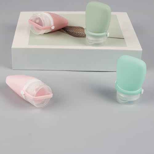 1oz Travel Bottles for Toiletries, Silicone Leak-Proof TSA Approved Travel Size Containers (4-Pack) - Reusable Refillable Bottles for Shampoo, Body Wash, Lotion