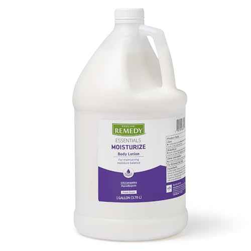 Medline Remedy Essentials Moisturizing Body Lotion (1 Gallon Bottle), 1 Count, Fresh Scent, Hydrating, Non-Greasy, For Dry Skin, Hypoallergenic, Men, Women, Elderly