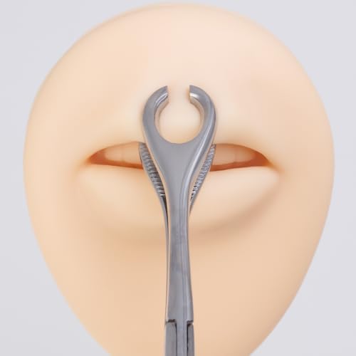 Professional Body Piercing Plier, Body Piercing Pliers Tool, Ear Lip Navel Nose Tongue Septum Sponge Forceps Clamp, 316L Stainless Steel Piercing Plier