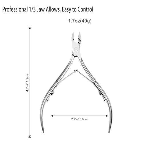 5 Packs Cuticle Trimmer, Cuticle Nippers Professional Stainless Steel Cuticle Cutter Clippers Cuticle Remover, Pedicure Manicure Tools for Fingernails and Toenails