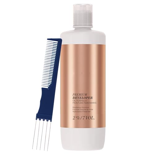 Blonde Me Premium Developer 2% / 7 Volume 33.8 Fl Oz with Dual Purpose Comb ? Low Volume Cream Developer for Gentle Toning and Blonde Hair Color