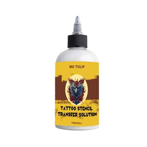 Tattoo Stencil Transfer Gel Solution for Machine Stencils, Tattoo Transfer Gel for Artists & Beginners, Temporary Supplies Accessories (5.OZ)
