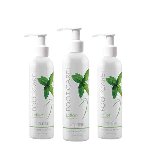 L’EUDINE Foot Lotion – Pack of 3 - Foot Care Cream with Arnica, Cocoa Seed Butter, Vegetable Glycerin, Mint – Foot Lotion for Dry Cracked Feet and Calluses – Refreshing and Moisturizing Foot Cream